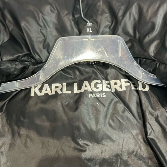 Karl Lagerfeld Paris Women's Lightweight‎ Packable Black Puffer Down Jacket Sz S - Picture 10 of 10